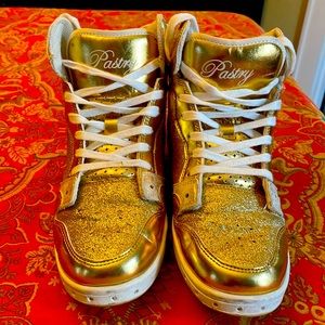 Pastry Gold Glitter High Tops